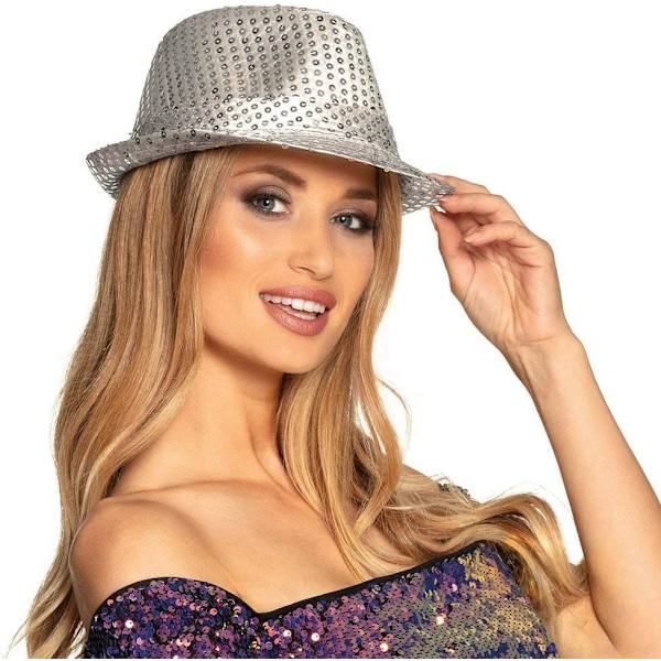 Glitterhat, unisex, diskoudstyr, diskoprydelse, karneval, fa