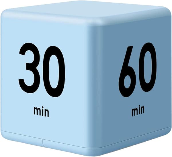 Rubiks kube-timer - blå, 15-20-30-60 minutter