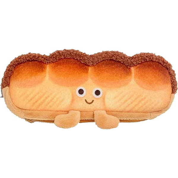 Emotional Bread Pencil Case (Smile), Funny Bread Pencil Boy Girl