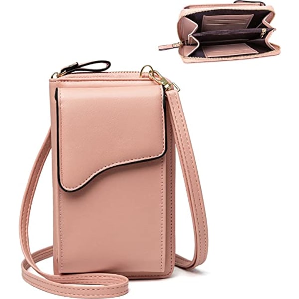 Lille læder skuldertaske, crossbody taske mobiltelefon pung pung