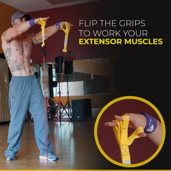 2 stk. Pull Up Grip Strength Stropper - Nylon Finger og Tommel Løkker
