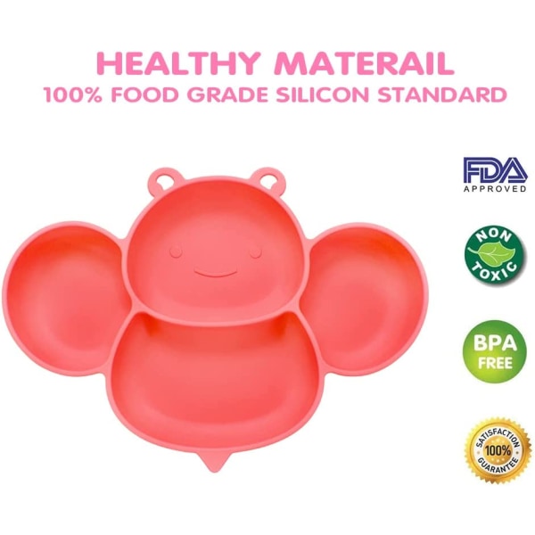 Baby silikonipöytä, imukuppilautanen BPA-vapaa baby imu