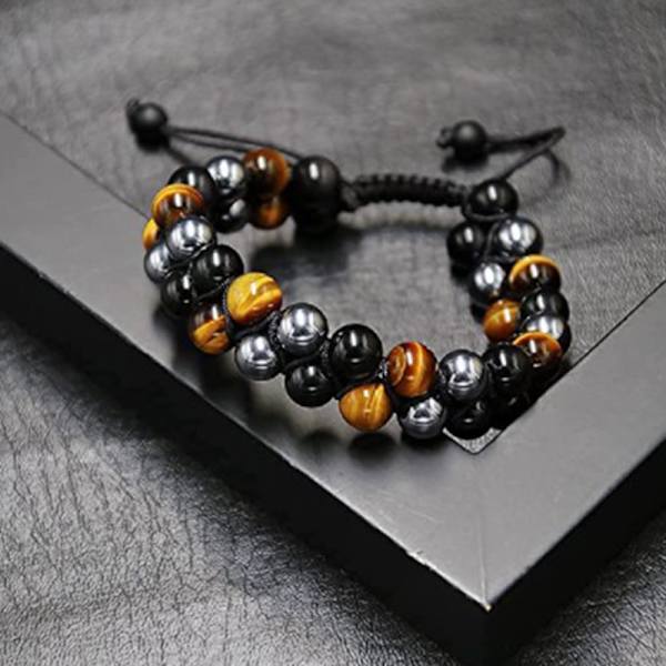 Natursten Armbånd til Mænd, Justerbar Armbånd af Essential