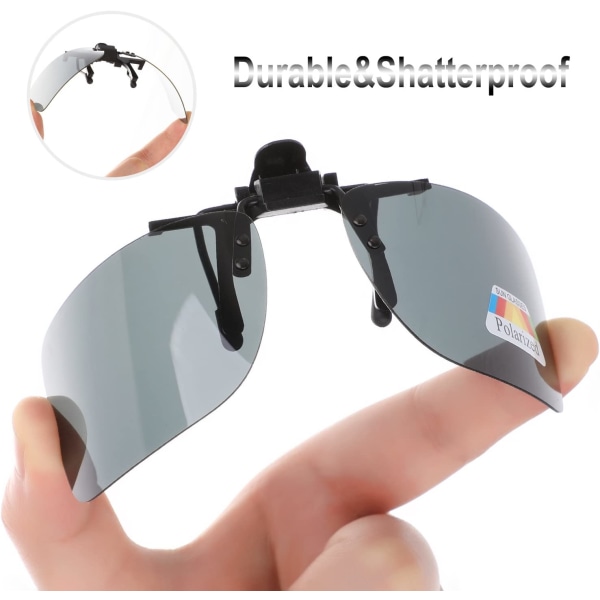 4-delt polariserede solbriller med klips, overbriller til mænd, kvinder f