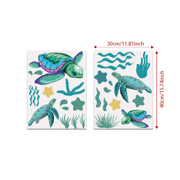 2 STK Wall Stickers The TurtleWall Stickers Mural Decals for Bedr