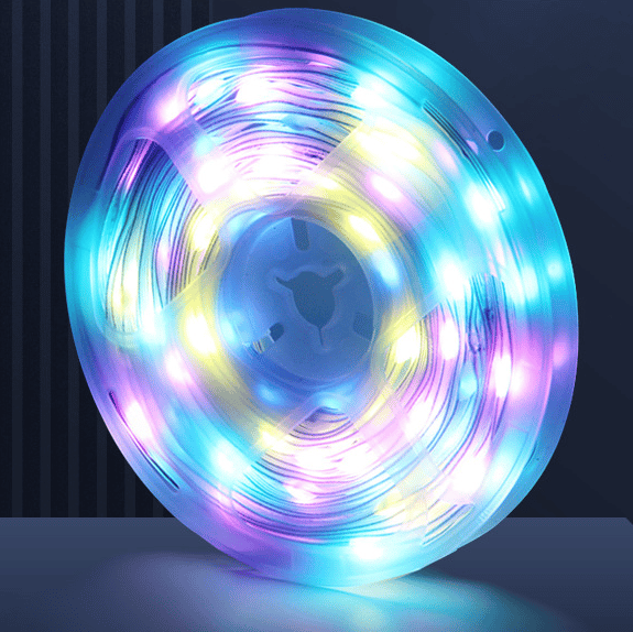 10m rgb lädertråd slide lamp string Bluetooth röst con