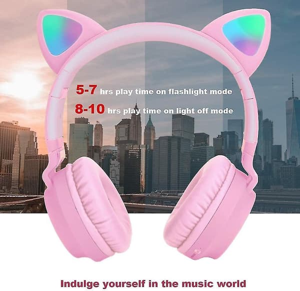 BT028 Katteøre Bluetooth Headset Lysende Trådløs Headset St