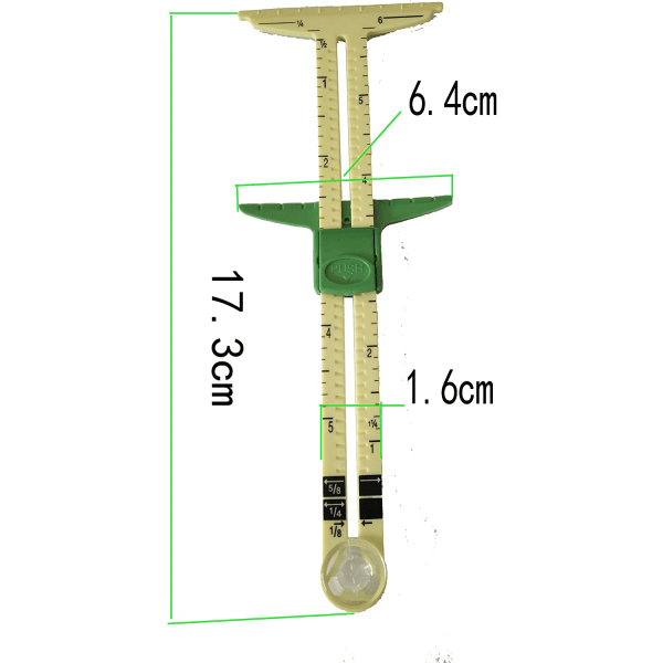 2 kpl 5-in-1 liukuva mittarin mittainen ompeluviivatyökalu ompelua varten