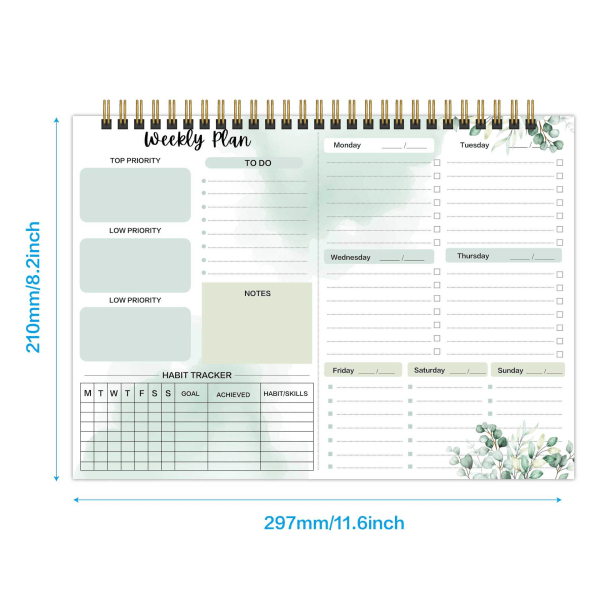 2st Veckolista Planner 2023-2024 (Odaterad) Organizer Cale