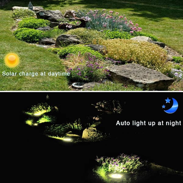 Solcellelamper til udendørs have, dæklys sol - 8 LED, udendørs