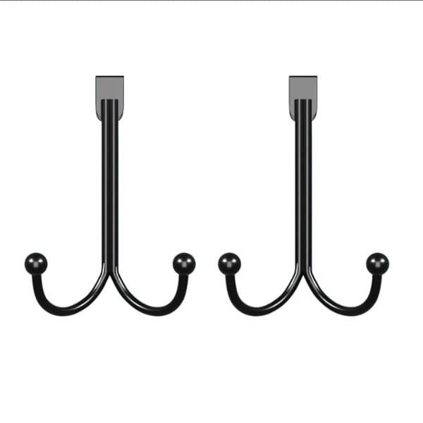 2-pack över dörr dubbla krokar, metall dubbla krokar organ