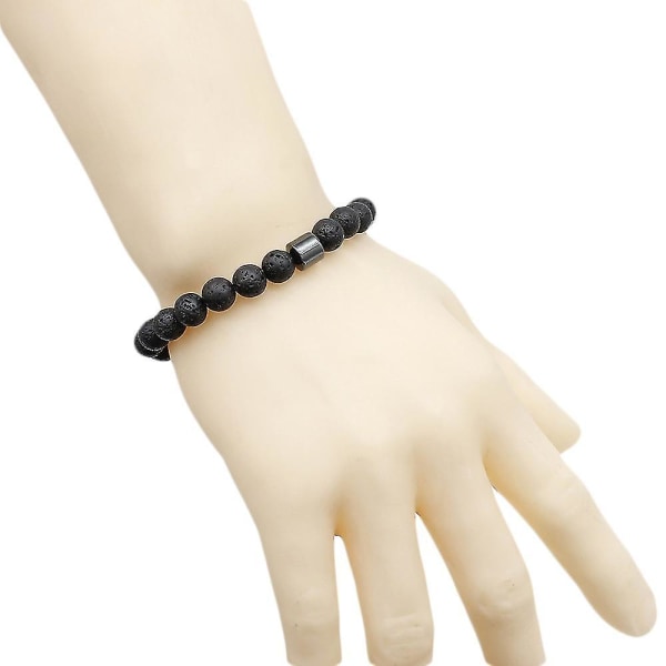 Män Rökavvänjning Armband Magnetic Hematite Beads Energ