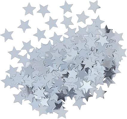 4000 stjärnformade konfetti - silver
