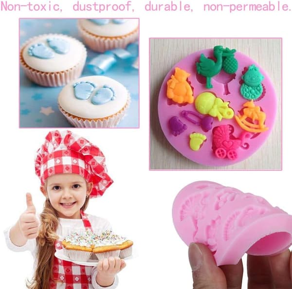 Silikonform för tårtdekoration (Babyshower-tema) - Att göra