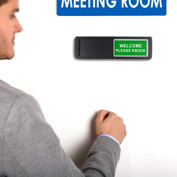 Sort - 2 Privacy Panel, \"Forstyr ikke\" Glidende Privacy Panel,