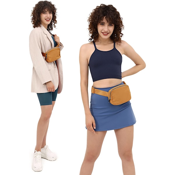 Unisex Mini Bältesväska med Justerbar Rem Liten Midjeväska för