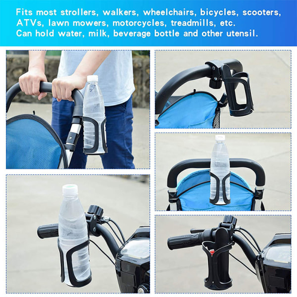 Mugghållare för barnvagn, cykel, rullator, skoter