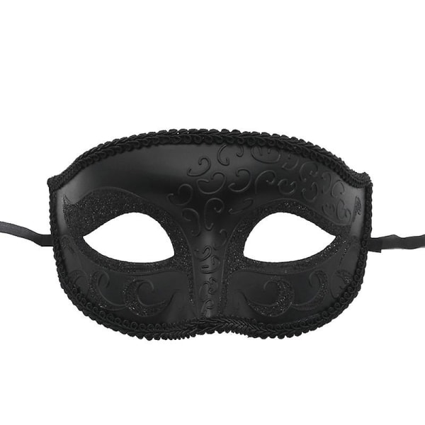 Maskerademaskersett svarte halvansiktsmasker for dansefest