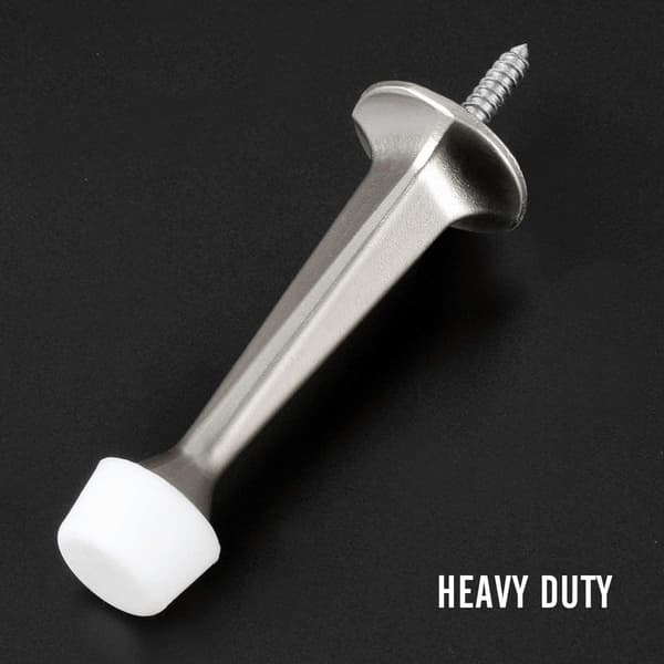 4 stk. Heavy Duty Solid Rigid Dørstopper med blød gummipude, Zi
