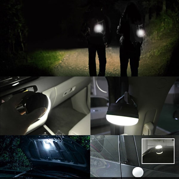 Bärbar LED-campinglampa uppladdningsbar, 1800mah, Campingtält L