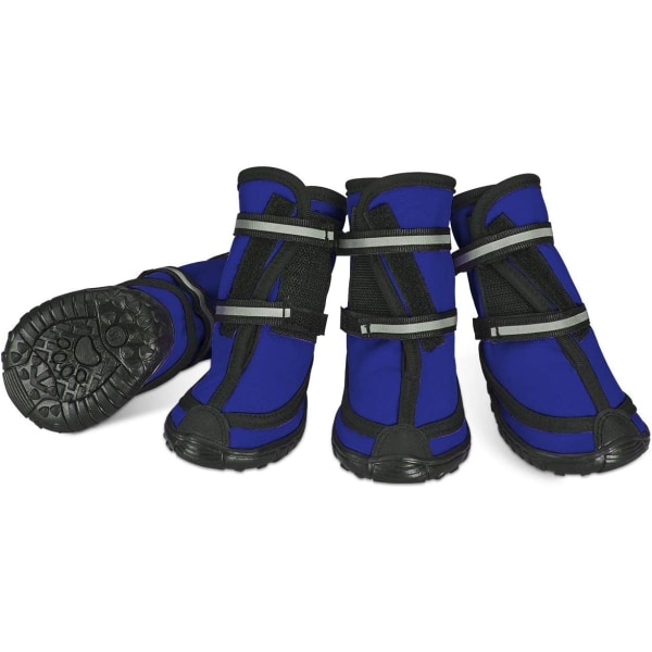 Protective Dog Boots Waterproof Set, Non-Slip Dog Shoes with Adh