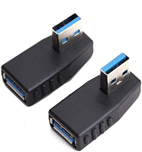 USB 3.0 -sovitin 90 asteen kulmassa uros-naarasliitinliitin