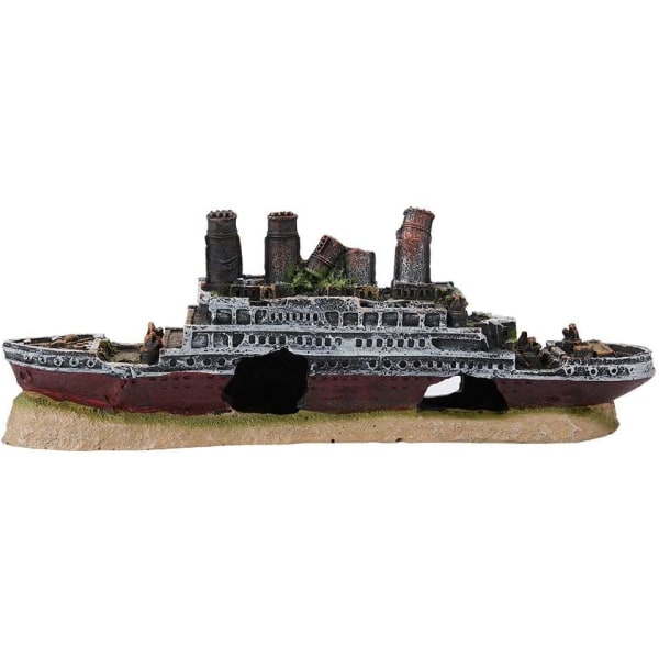 Akvarium Skeppsvrak Dekorationer i Harts Resin Skadade Dekor Marina Skepp