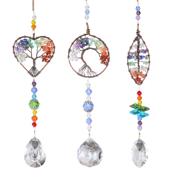 （Kärlek） Trädets Liv Prydnader Kristall Regnbåge Suncatcher Glas, Han