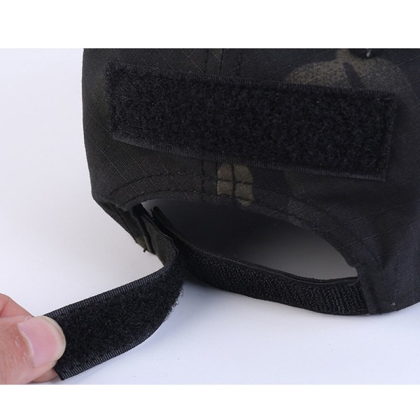 1 stk (sort, hat omkreds 55-61 cm) Velcro sportshue, m