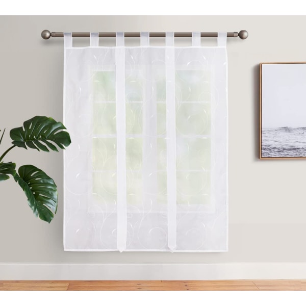 Hvit, 120cmx140cm Window Curtain Brodery Roman Shades Voile