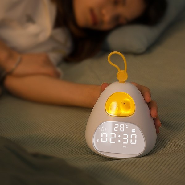 Herätyskello lapsille, herätysvalo ja yövalo USB kanavalla