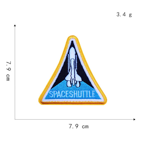 NASA 100:e rymdfärjeprogrammets militära uppdrag logotyp strykmärken 9