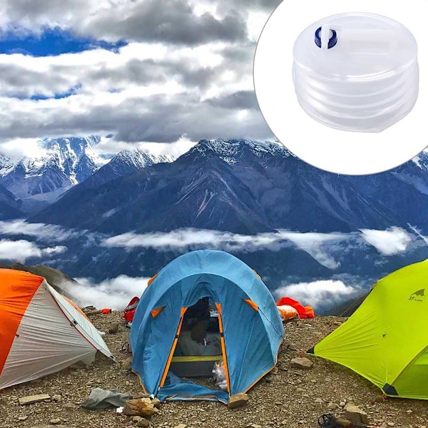 10L Utomhus Hopfällbar Vattenpåse Camping Vikbara Vattenbehållare Dricksvatten PE Vikbar Hink Teleskopisk Förvaring Vatten
