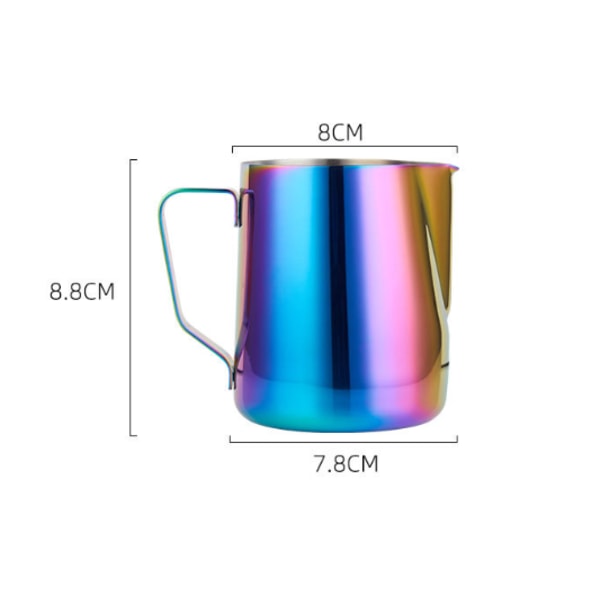 Farve: Rainbow, Pot à lait en acier inoxydable 350ml avec bec