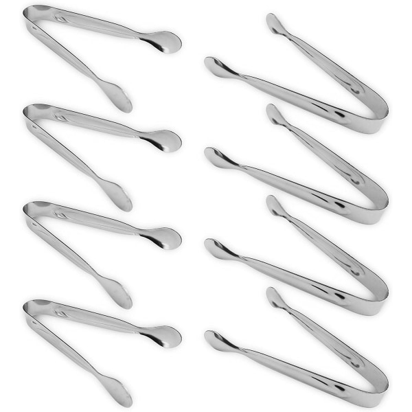 Set of 8 Food Grade Stainless Steel Sugar Tongs for Coffee, Tea,