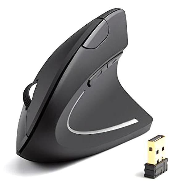 Ergonomisk trådlös 2,4 GHz USB Bluetooth vertikal mus