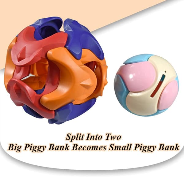 DIY spargris för barn, 3D byggbollform, plastspargris