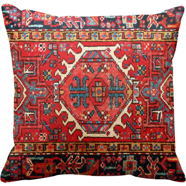 4-osainen set Vintage punainen kukka turkkilainen persialainen matto pellavatyyny