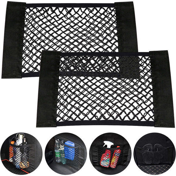 Storage Net, 2 PCS Car Storage Mesh Bag Organiser for Bottles Gro