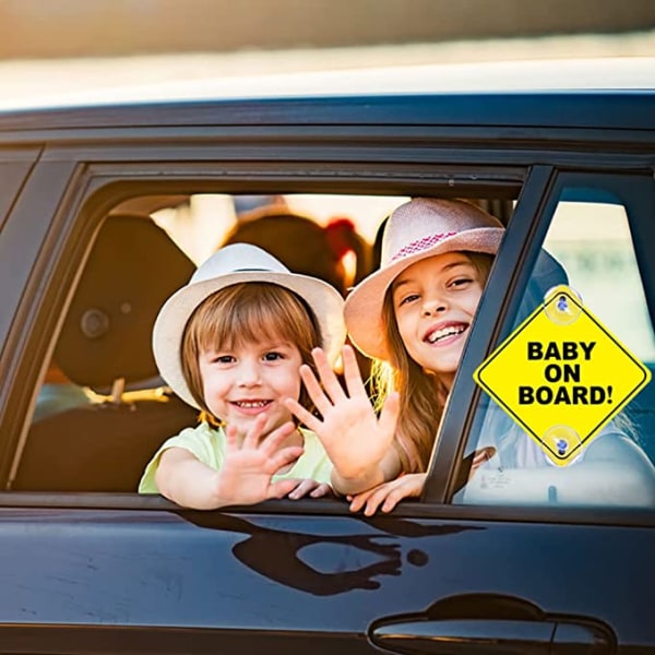 Baby Car Warning Signs, 2 Pack Baby Car Warning Sticker Signs wit