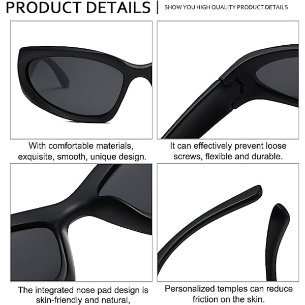 Polariserede sportsbriller til mænd, sort stel, vintage emballage