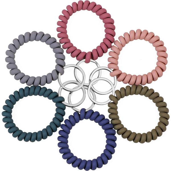 6 stk. Retractable Wrist Strap Wrist Strap Keychain Wrist Strap, F