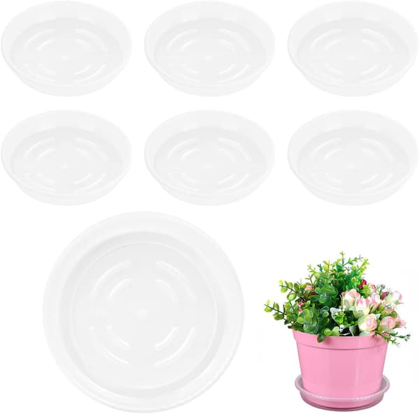6 st blomkruksfat, plastväxtfat, 25 olika storlekar