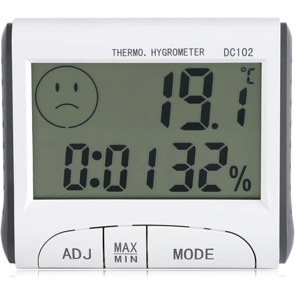 Temperatur Luftfuktighet Multifunktionell Luftfuktighetsmätare Min/Max