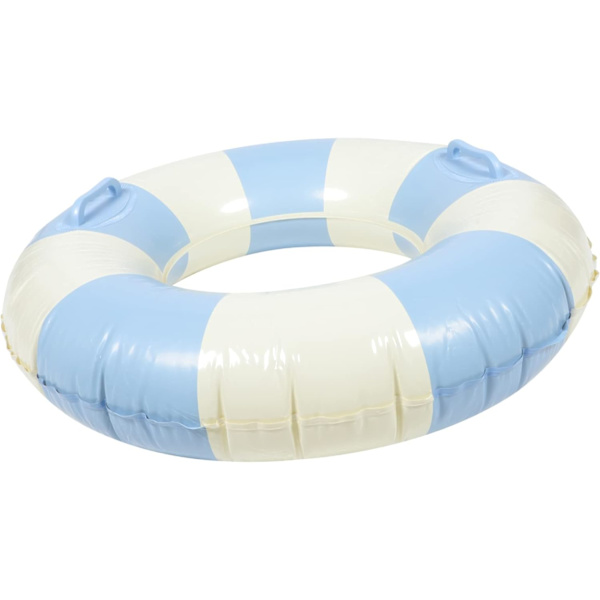 Randig Badring Uppblåsbar Pool Flytring Badring blue