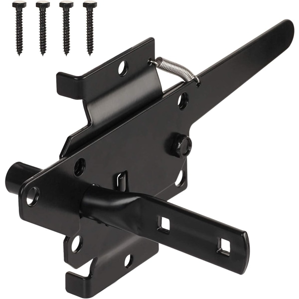 Post Mount Gate Latch for Wooden Fence - Heavy Duty Self Locking