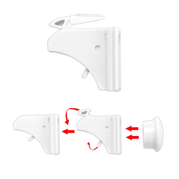 Magnetiska barnsäkra skåplås (8 lås + 2 nycklar), inga verktyg