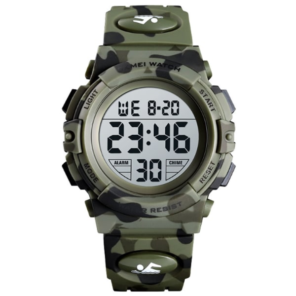 (Army Green) Dykker Digital Ur med Alarm Sports Legetøj Chr