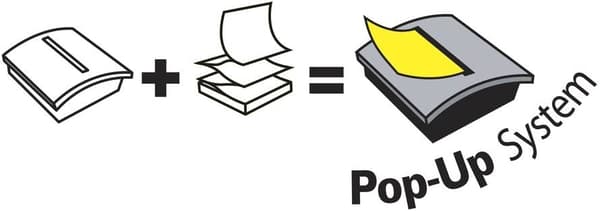 Dispenser, kattform med 1 block Post-it Z-Notes 90 ark, 76