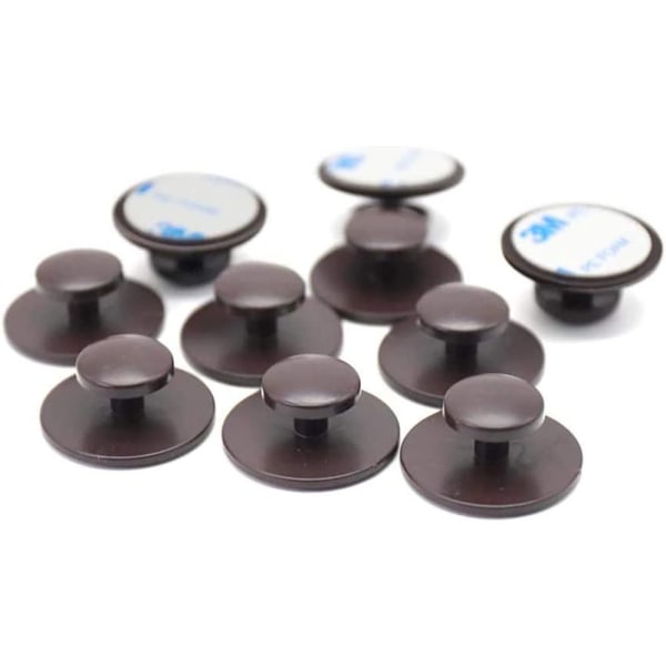 10 Pcs Self-Stick Drawer Knobs Pull Handle (Brown)3M Cabinet Kno